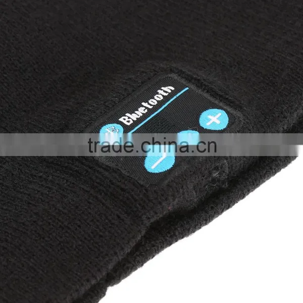 2015 Christmas Gift Knitting Bluetooth Beanie Hat With Headphone Wireless Cap photo-3