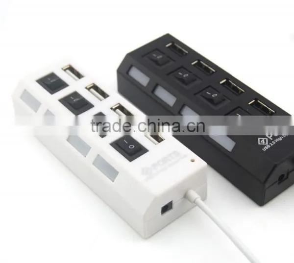 Portable 4 Ports USB 2.0 USB HUB 3.0 For Card Reader/USB Mouse/Keyboard/U Disk photo-2