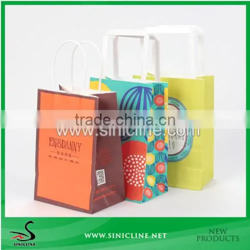 Sinicline Factory Design Handmade Craft Paper Bag With Paper Handle For Garment photo-5