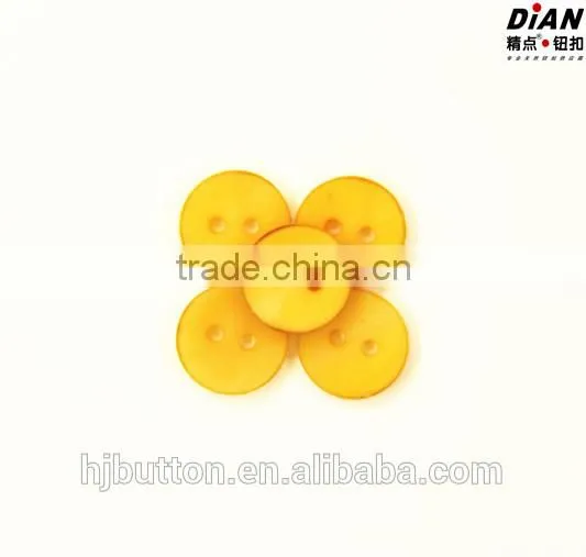 2016 DIAN Custom Buttons With Burnt Effect 2 Hole Corozo Buttons Yellow Color photo-3