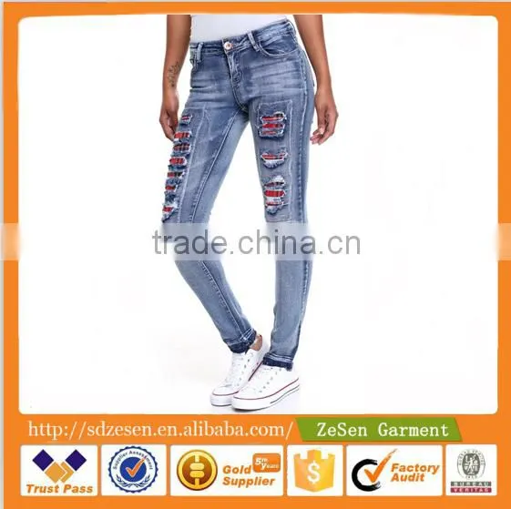 China Clothing Manufacturer Jeans Wholesale Price For Women
