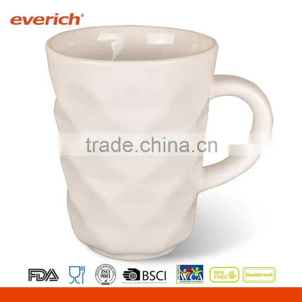 Everich 300ml Porcelain Cups & Ceramic Coffee Mug With Diamond Surface photo-5