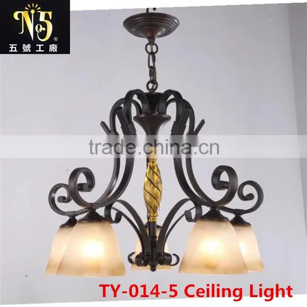 American Style Classic Iron Art Wall/Pendant Light With Pattered Lampshade For Home/Hotel/Coffee House Decoration photo-3