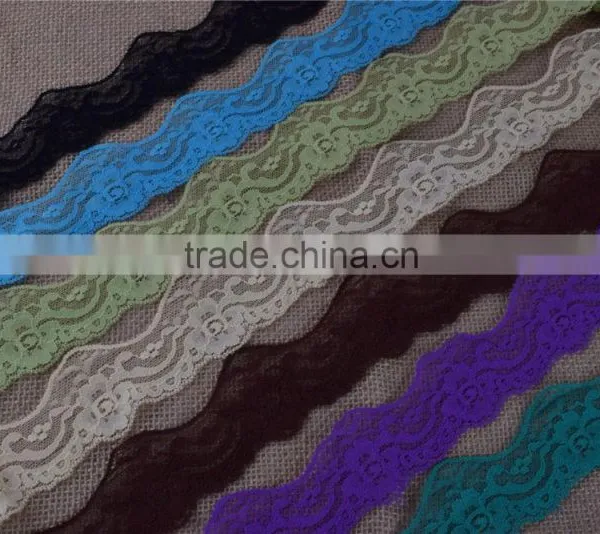 14colors Beautiful Wave Shape Lace Stretch Flowers Lingerie Headband Elastic DIY Lace Wide:5cm 14colors Wholesale photo-3