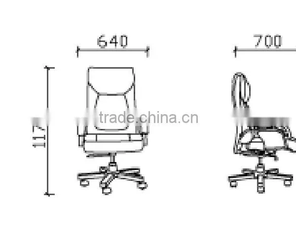 2015 Modern Wooden Armrest Executive Chair Office Chair Specification GZH-SJ2012H photo-2