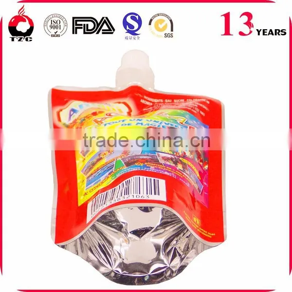 Plastic Liquid Stand up Pouch With Spout