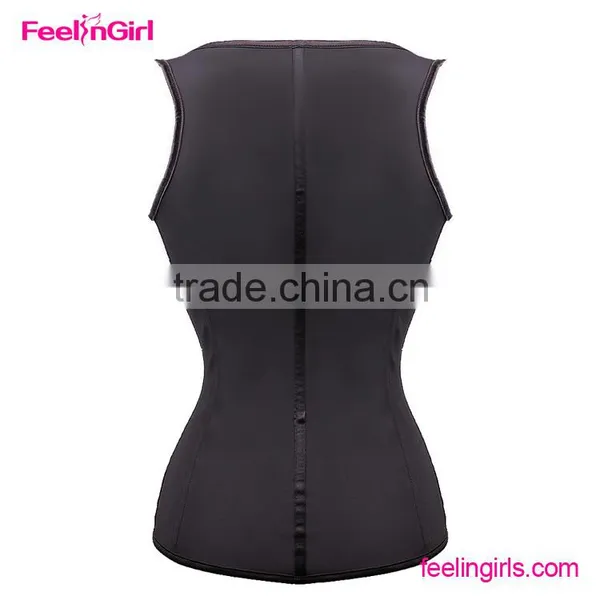 FeelinGirl Women Latex Underbust Workout Trainer 3 Row Waist Cincher Vest Supplier's Choice photo-5