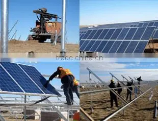 Solar Ground Mounting System Photovoltaic Kit for 5kw Solar System