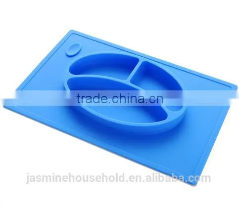 BPA Free Custom Baby Kids Silicone Placemat Plates photo-4