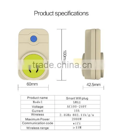 IOS Android Phone Free App Control Smart Wifi Socket Plug photo-2