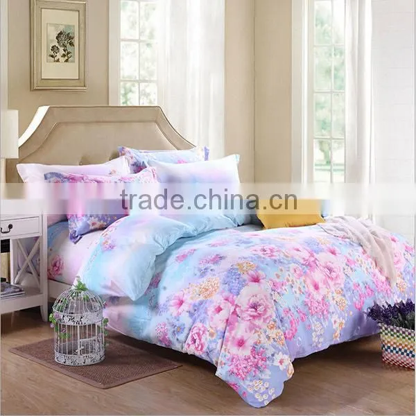 2015 Fashion Rose Flower Comfortable Chinese 100% Natural Cotton Bedding Set/fitted Sheet photo-4