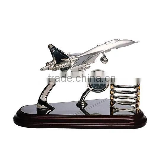 Wholesale Cheap Zinc Alloy Airplane Models With Wooden Base for Gift/souvenir photo-2