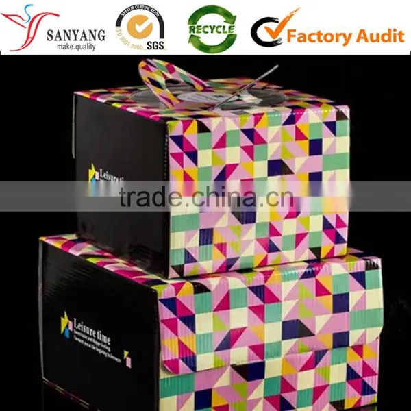 Glossy Lamination 3 Layers Foldable Corrugated Box for Cake photo-4
