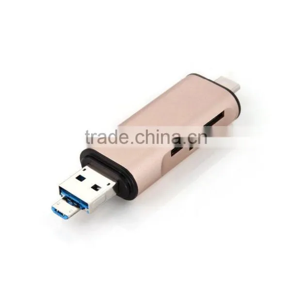 USB-C USB-A Micro USB 3 in 1 TF SD OTG Card Reader photo-4