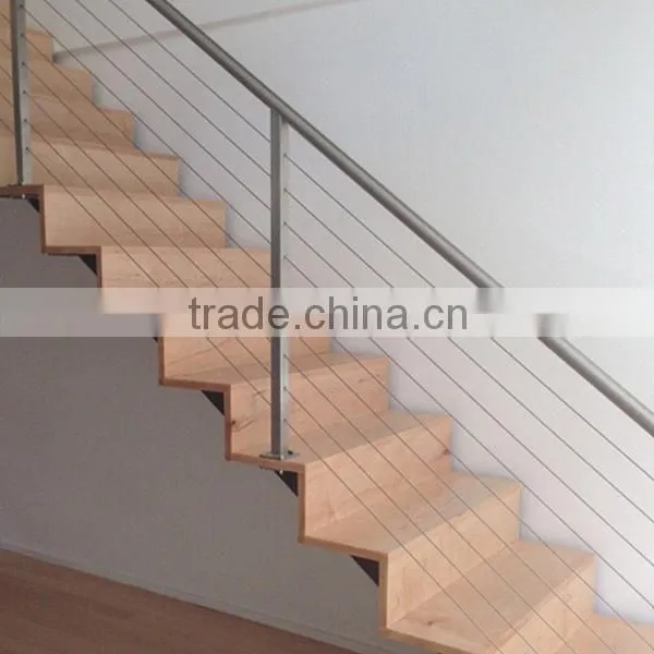 Wood Stair Stainless Steel Tension Wire Rails