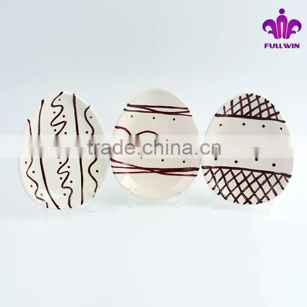 Egg Shape Personalized Porcelain Plates White Porcelain Plate photo-4