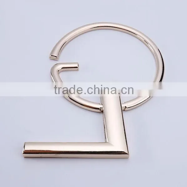 Guangzhou Factory Alloy GL-shaped Handbag Handle for Tote Bag photo-2