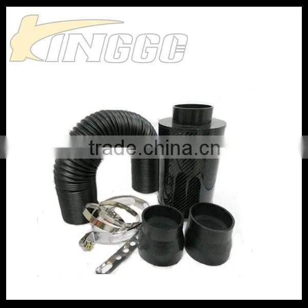 Hot Product Universal Real Black Carbon Fiber Expandable Car Air Intake Kit photo-3