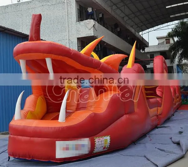 2016 New Dragon Giant Obstacle Course 3 Parts Inflatable Detached Obstacle Course for Sale photo-3