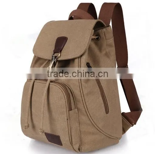 Hot Selling Custom Canvas Drawstring Backpack Bag photo-2
