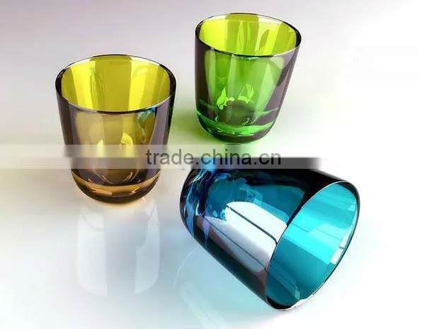 Electroplate Glass Candle Holder With Laser Pattern, Good Holiday Gift, Home Decor, Different Color and Size Available
