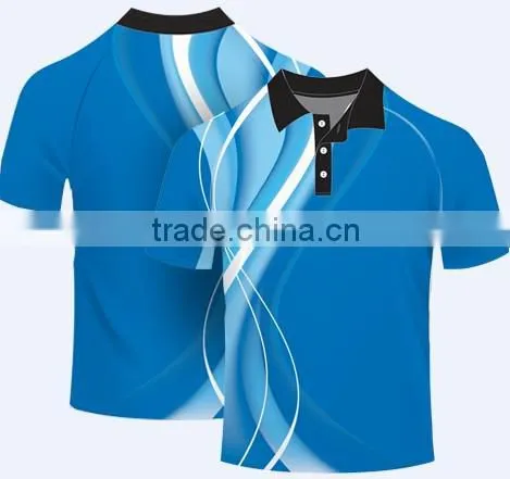 Custom Sky Blue Breathable Sublimated Polo Shirt Design