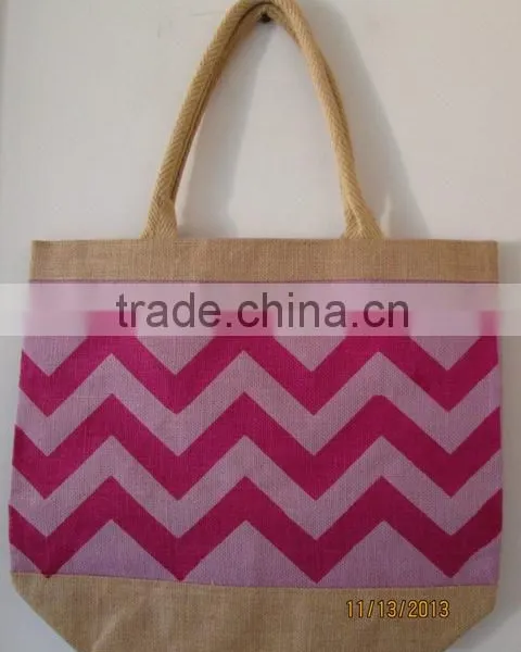 2014 CHEVRON JUTE SHOPPING BAG photo-4