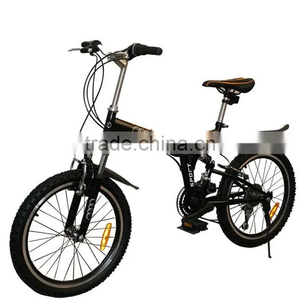 Folding Bicycles 20-Inch Dual-Suspension Mountain Bike 14 Shift To Learn To Drive a Bike Three Color Options photo-2