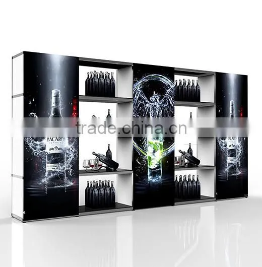Modern Bar Furniture Lighted Bar Counter Top With Display Wine Cabinet photo-3