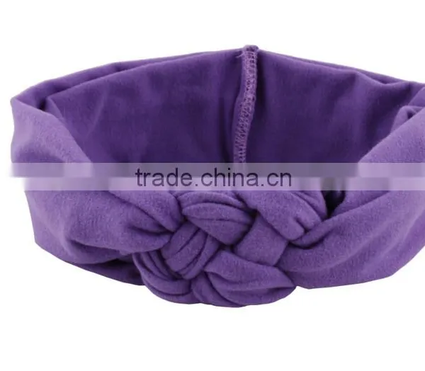 20cm 2016 New Children and Female Baby Hair Braided Cross Hair Band Cotton Elastic Headband Hand Knot of Peace photo-5
