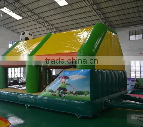 2016 Sunjoy New Design Giant Green Football Inflatable Combo Castle for Sale Outdoor photo-2