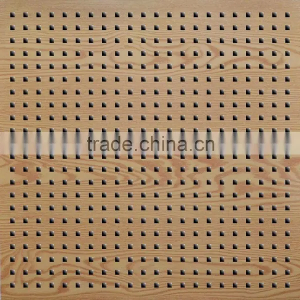 Wooden Perforared Gypsum Ceiling Tiles (RWP003-A07)