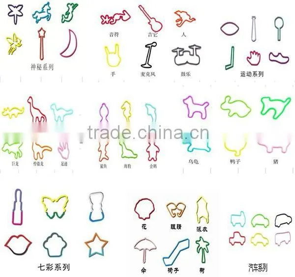 Various Shape Stock Size Rainbow Silicone Rubber Bands