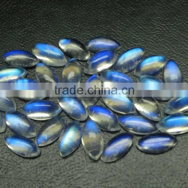 Aaa Very Nice Quality Gorgeous Rainbow Moonstone Smooth Marquise Shape photo-2