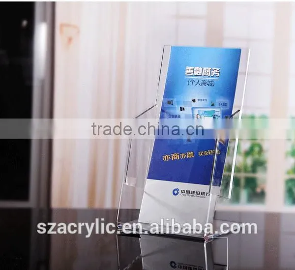 Acrylic A6 Folder Display Rack Flyers Leaflets Holder Box Brochure Display Box/holder photo-4