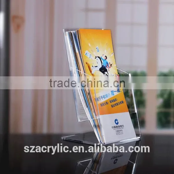 Acrylic A6 Folder Display Rack Flyers Leaflets Holder Box Brochure Display Box/holder photo-3