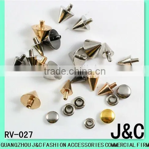 Conic brass decorative rivets rivet
