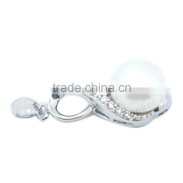 Sterling Silver With Large Pearl Pendant, Silver Jewellery Wholesale Pearl Pendant photo-2