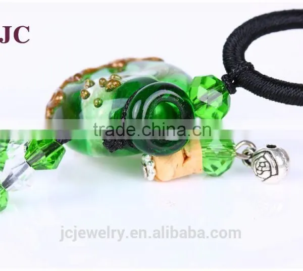 Glass Aromatherapy Essential Oil Diffusing Pendant Necklace Jewelry Wholesale photo-3
