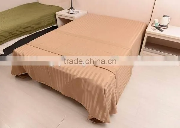 Hotel Linen 100% Polyester Sateen Stripe Quilt Cover