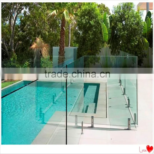 Frameless Glass Fence/handrails With Tempered Glass Fence Panel for Swimming Pool photo-5