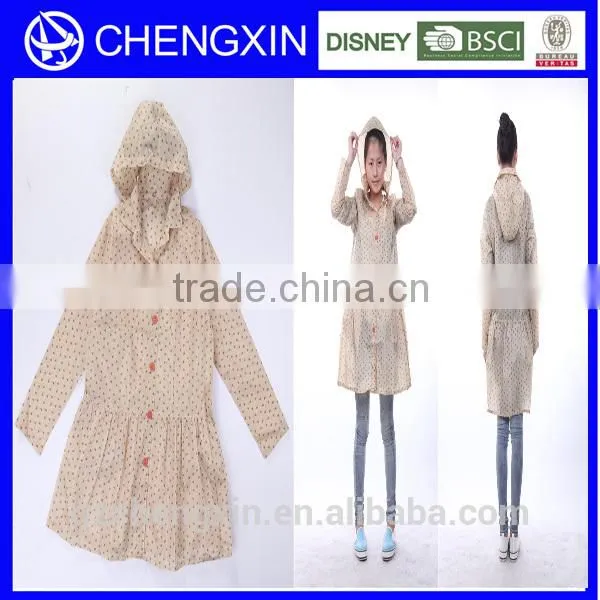 Fashion Girls Plastic Raincoats