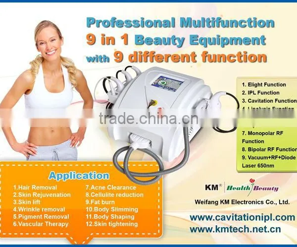 Newest Technical Protable Elight RF Cavitacion for Weight Loss Hair Removal photo-4