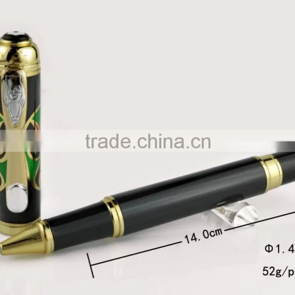 black engrave logo metal ball pen ball-point pen