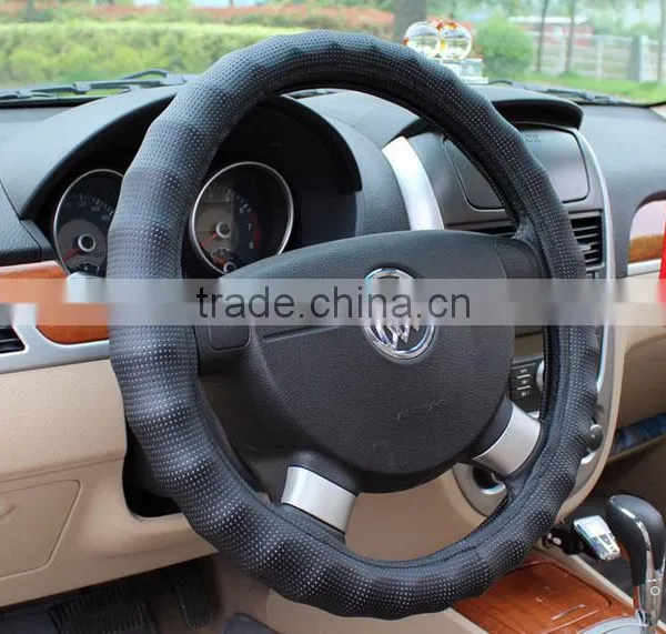 Leather Car Steering Wheel Cover