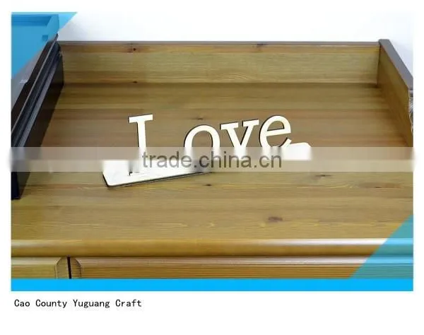 LOVE Wooden Letter Freestanding Wooden Sign With Base photo-3
