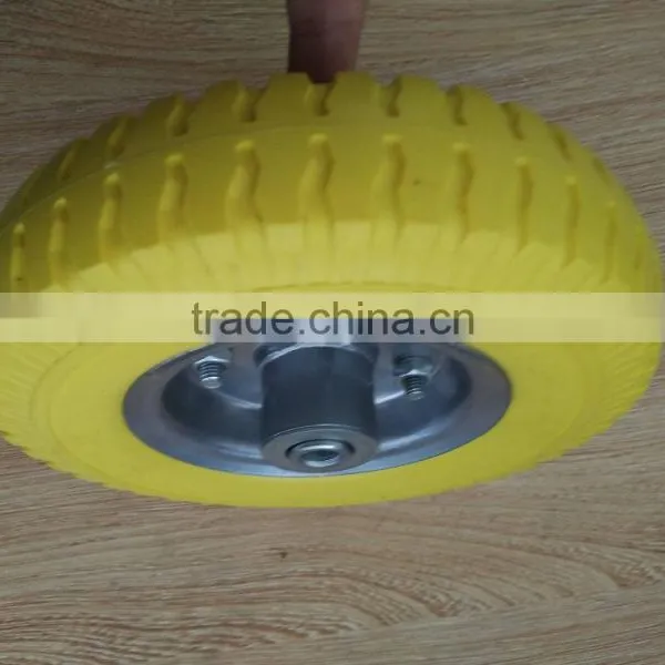 Wholesale Hot Sale Durable Small Size Metal Rim PU Wheel photo-2
