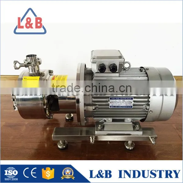 Food grade milk homogenizer emulsifier/inline mixer