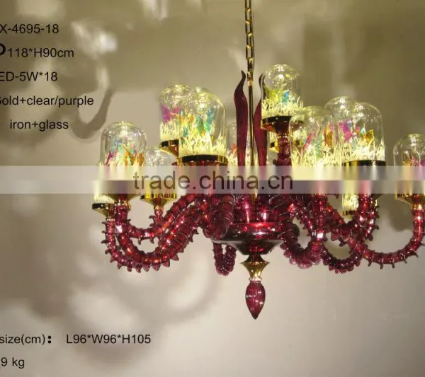 CE UL Certificate Wholesale Red Luxury Modern Metal Chandelier photo-5