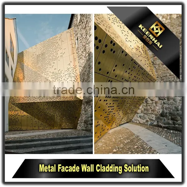 Decorative Hollow Powder Coated Exterior Modern Building Aluminium Facade photo-2